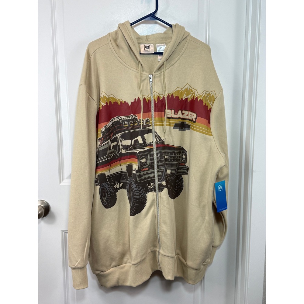 NWT‎ Official Licensed Chevrolet Blazer Retro Graphic Zip Hoodie Mens XXL 2XL